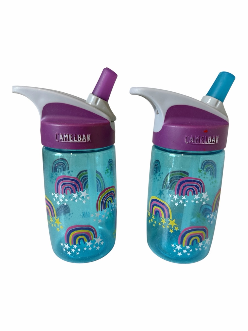 Set of 2 Kid’s Camelback Eddy Leakproof Water Bottles with Straw -
